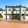 Aluminum Pergola with Adjustable Canopy, Outdoor Metal Gazebo with Reinforced Frame, Waterproof Sun Shade for Patio, Backyard, Garden - 2 of 4
