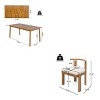7 PCS Rustic Style Patio Dining Set, Armless Dining Chair with Curved Backrest, Dining Chair with Acacia Wood Frame and Cushion-Coolbibila - 4 of 4