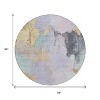 Lavender And Gold Abstract Washable Indoor Outdoor Area Rug - 3 of 4