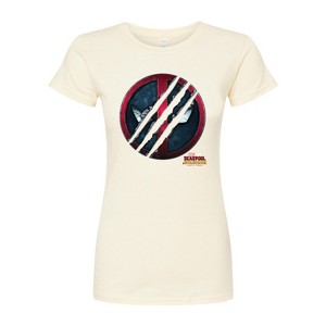 Women's - Marvel - Deadpool & Wolverine Scratch Logo Fitted Graphic T-Shirt - 1 of 3