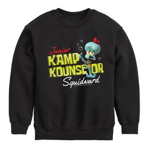 Boys' - SpongeBob SquarePants - Kamp Koral Kamp Kounselor Squidward Graphic Long Sleeve Fleece Sweatshirt - 1 of 4