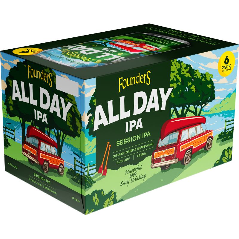 Founders All Day IPA Beer - 6pk/12 fl oz Cans, 1 of 8