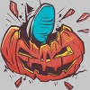 Men's Design By Humans Halloween smashed pumpkin By BlackBerry55 T-Shirt - 2 of 2