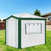 EAGLE PEAK 6x8 Portable Walk in Greenhouse , Heavy Duty Instant Pop Up Green House, Front Roll Up Zipper Entry Door and Mesh Windows, Green/White - 2 of 4