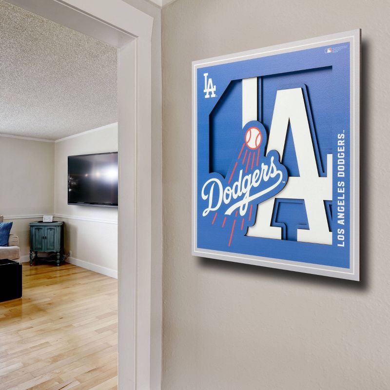 MLB Los Angeles Dodgers 3D Logo Series Wall Art - 12&#34;x12&#34;, 3 of 7