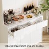 Homhougo 70" Kitchen Food Pantry with Charge Station, LED Light,Storage Cabinet White - 4 of 4