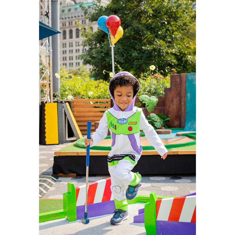 Disney Pixar Toy Story Buzz Lightyear Zip Up Cosplay Coverall Newborn to Toddler, 5 of 10