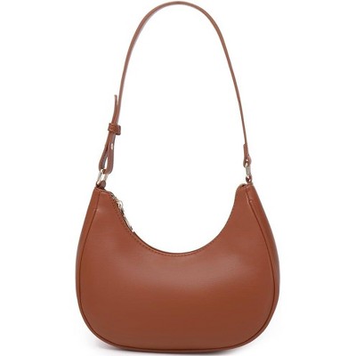 Paaaawaters Crescent Shoulder Bags for Women Cute Hobo Tote Handbag Under the Arm Purses Mini Clutch Purse with Zipper