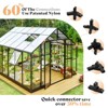 AMERLIFE 12x13.5x9 FT Polycarbonate Greenhouse with Quick Connector Fast Assembly, Swing 2 Doors - 3 of 4