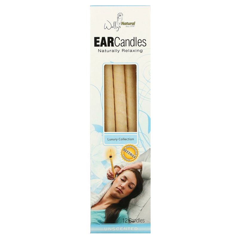 Wally's Natural Beeswax Ear Candles, Luxury Collection, Unscented, 12 Candles, 1 of 4