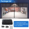 NewHome"16x7FT Magnetic Garage Door Screen for Two-Car Garages, Fiberglass Mesh with 6 Buckle Straps"Black - image 4 of 4