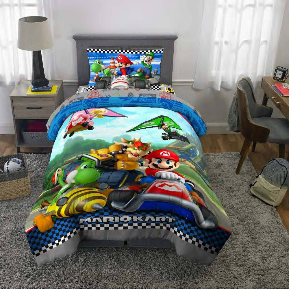 Photos - Duvet Twin Super Mario Reversible Kids' Comforter