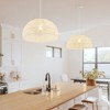 Tangkula Paper Pendant Light Fixture Dome Hanging Ceiling Light with Adjustable Hanging Rope 17.5” Decorative Chandelier - 2 of 4