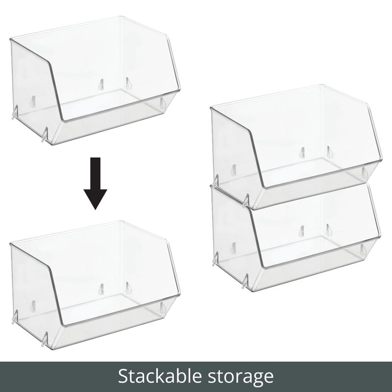 mDesign Plastic Stacking Food Storage Organizer Bin, 5 of 10