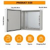 COZONY NEMA 4X Electrical Junction Box, IP66 Weatherproof Steel Enclosure, Outdoor/Indoor, Hinged, Lockable, w/ Mounting Plate, UL Listed - 3 of 4