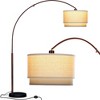 Brightech Mason Mid-Century (Includes LED Light Bulb) Marble Base Arc Floor Lamp Oil-Brushed Bronze - 2 of 4