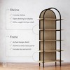 Nathan James 71" Amara Rattan 5 Shelves Etagere Bookshelf Light Oak/Matte Black: Metal Frame, 13+ Age, No Tools - 4 of 4