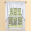 Collections Etc Solid Textured Swag Window Curtain Pair, Single Panel, - 2 of 4