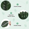 Unique Bargains Durable Fake Leaf Writable Artificial Green Leaf with Stems 20 Pcs - 2 of 4