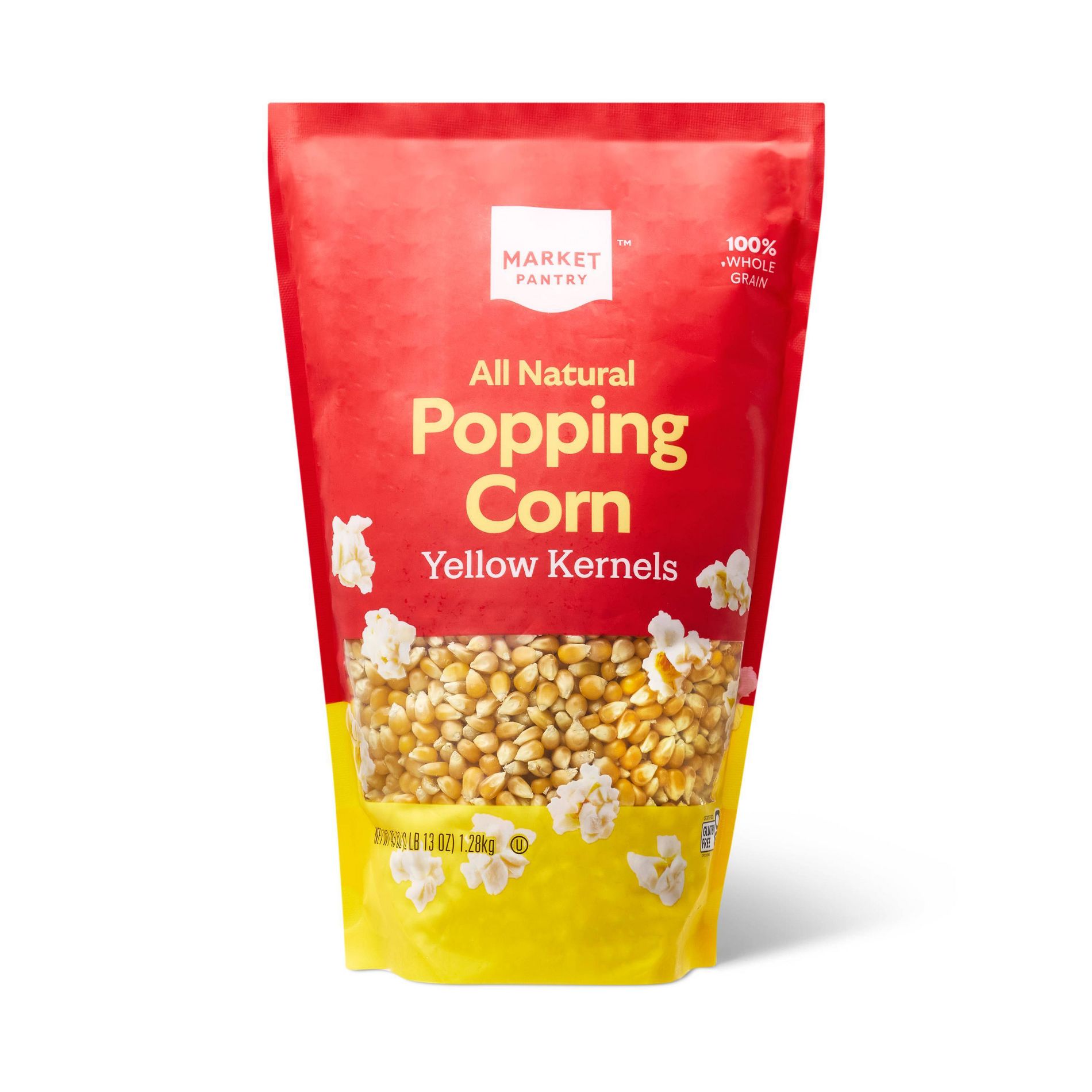 All Natural Popping Corn Yellow Kernels - 45oz - Market Pantry™