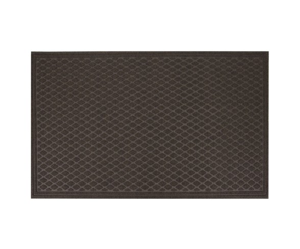 Dark Brown Diamond Tufted Door Mat 3'X5' - Apache Mills