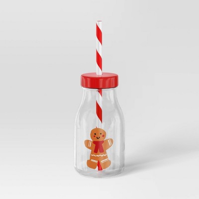 12oz Christmas Gingerbread Tumbler with Straw Red - Wondershop™