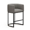 NEWLAYOUT Counter Height Bar Stools Set of 2, 24" Height Barstools for Dining Room, Upholstered Bar Chair for Kitchen Island - 3 of 4