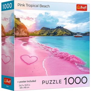 Trefl Red Pink Beach Indonesia 1000 Piece Puzzle - 1 of 4