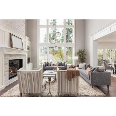 Chloe 3-Light Brushed Nickel Glass Pendant Chandelier