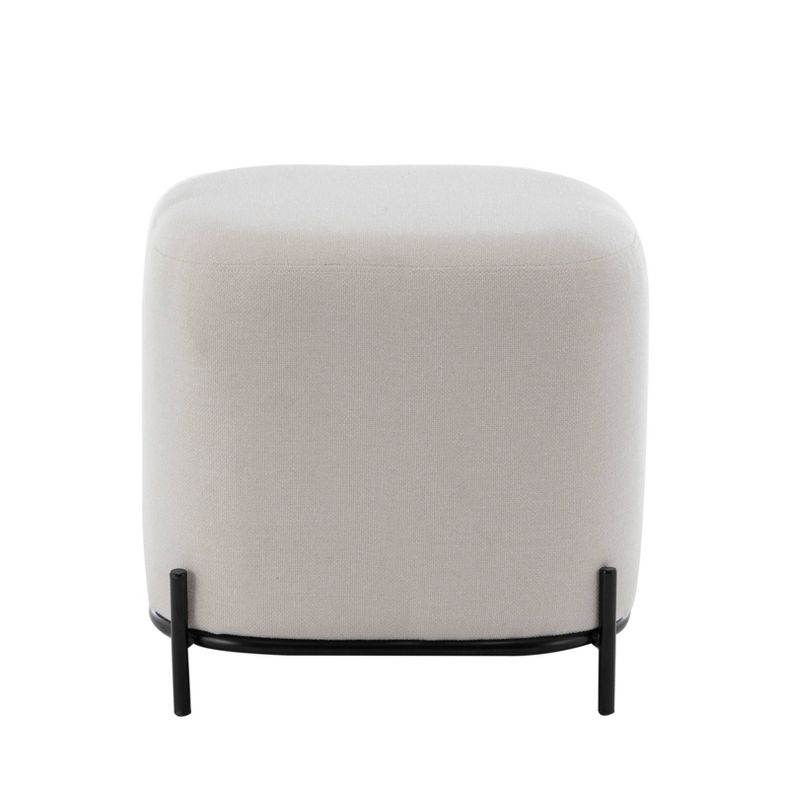 17" Modern Square Ottoman with Metal Base - WOVENBYRD, 1 of 13