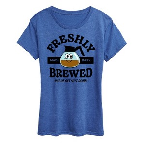 Women's - Instant Message - Freshly Brewed Pot Get Sh-t Done Short Sleeve Graphic T-Shirt - 1 of 4