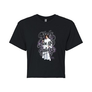 Women's - Star Wars - Girls Run The Galaxy Cropped Graphic T-Shirt - 1 of 4
