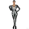 Joyfy  Halloween Skeleton Costume for Women Glow in the Dark Bodysuit for Adult Halloween Costume Cosplay Party - 4 of 4