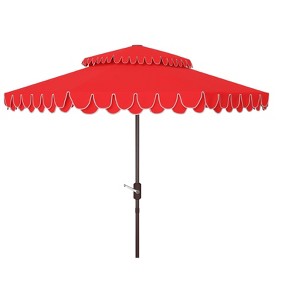 Elegant Valance 9Ft Double Top Umbrella - PAT8206 - Safavieh - 1 of 3