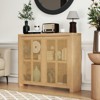 Bella Depot Mid Century Modern 39.4" Rattan Sideboard Buffet Cabinet, Storage Cabinet with 2-Doors - 2 of 4