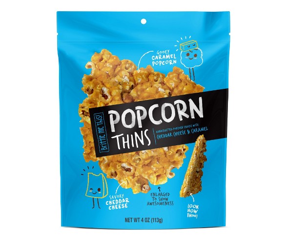 Popcorn Thins Cheddar Cheese & Caramel - 4oz