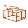 SEVOBAL Pet Crates and Houses Folding Rabbit Hutch Lockable Doors Ground Stakes for Indoor and Outdoor Patio Garden Deck, Orange, 43.3"*37"*21.3" - 4 of 4