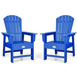 Costway Set of 2 Kids Patio Adirondack Chair Armchair Weather Resistance Outdoor Chair - 1 of 4