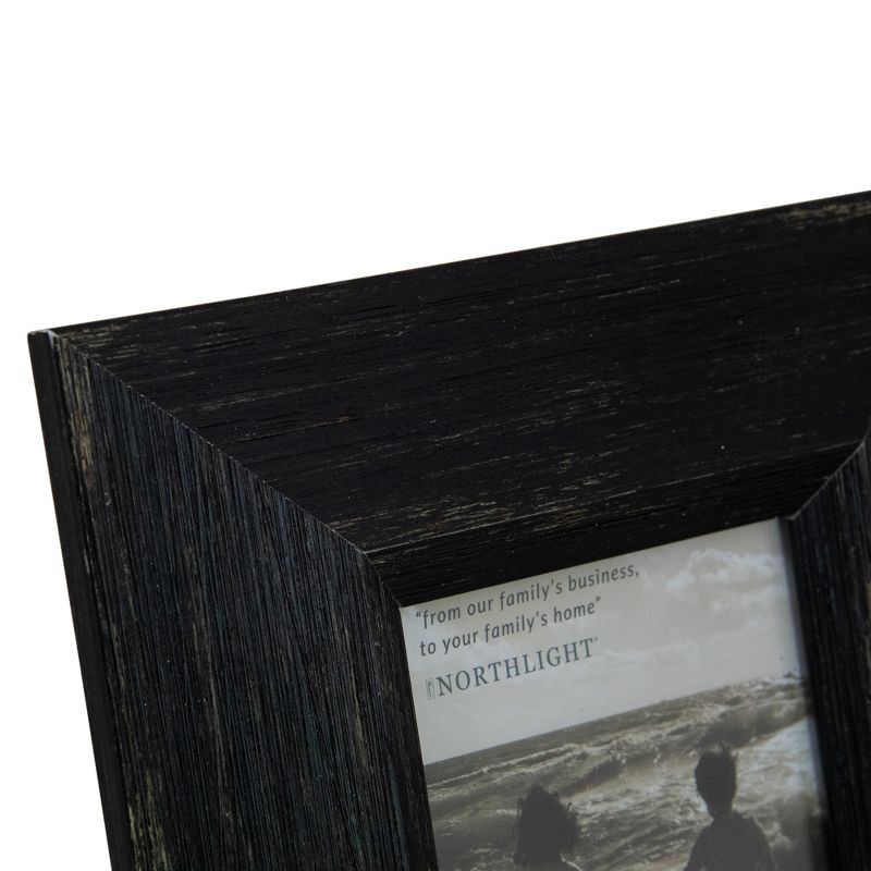 Northlight 9.25" Distressed Finish Rectangular 4" x 6" Photo Picture Frame - Black, 5 of 7