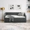 NicBex Twin Size Upholstered Tufted Button Daybed with Twin Size Trundle for Bedroom,Living Room,Apartment,Gray - 4 of 4