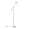 Marcel Contemporary/Glam Floor Lamp in White Marble and Nickel Metal with Clear and Frosted Glass Shade by LumiSource - 2 of 4