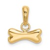 Black Bow Jewelry 14k Yellow Gold Small 3D Polished Dog Bone Pendant - 3 of 4