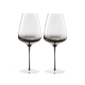 Hotel Collection Smoke Stem Wine Glasses - Stylish Tinted Long Stem Wine Glasses - 1 of 1