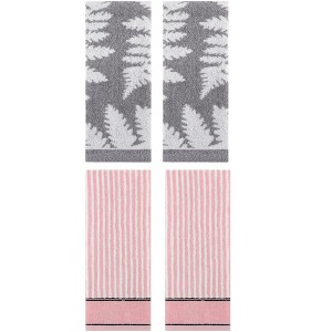 REGALWOVEN 4 Pcs Cotton Soft Absorbent Decorative Hand Towels for Bathroom Kitchen 13 x 29 Inch - 1 of 4