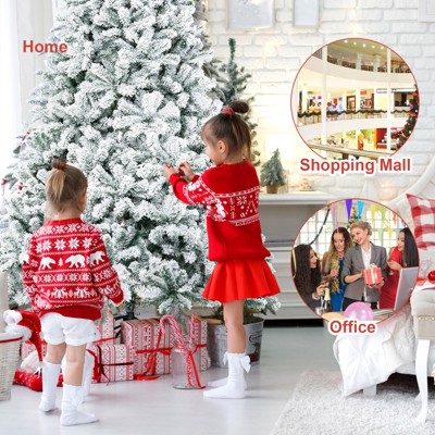 9ft Snow Flocked Full Spruce Artificial Christmas Tree