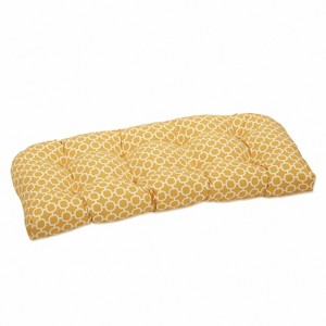 19"x44" Hockley Geo Outdoor Loveseat Cushion - Pillow Perfect - 1 of 4