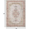 Coucheta Floral Area Rug Washable Vintage Boho Carpet Non-Slip Low Pile Indoor Rug for Bedroom Living Room, Multi-Color & Size - 2 of 4