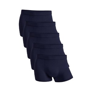 TIME HOLLOW Navy Blue Classic Bamboo Viscose Boxer Briefs - 1 of 3