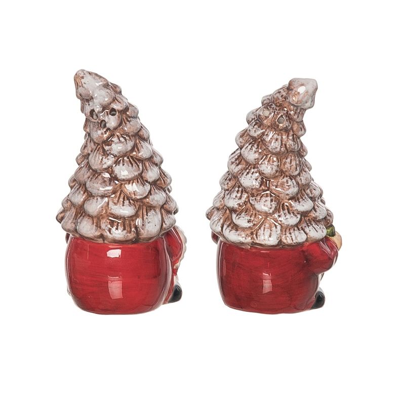 Transpac Christmas Rustic Gnomes Dolomite Salt and Pepper Shakers Collectables Multicolor 4.25 in. Set of 2, 2 of 5