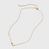 14K Gold Dipped Cubic Zirconia Triple Butterfly Station Necklace - Gold - 2 of 4